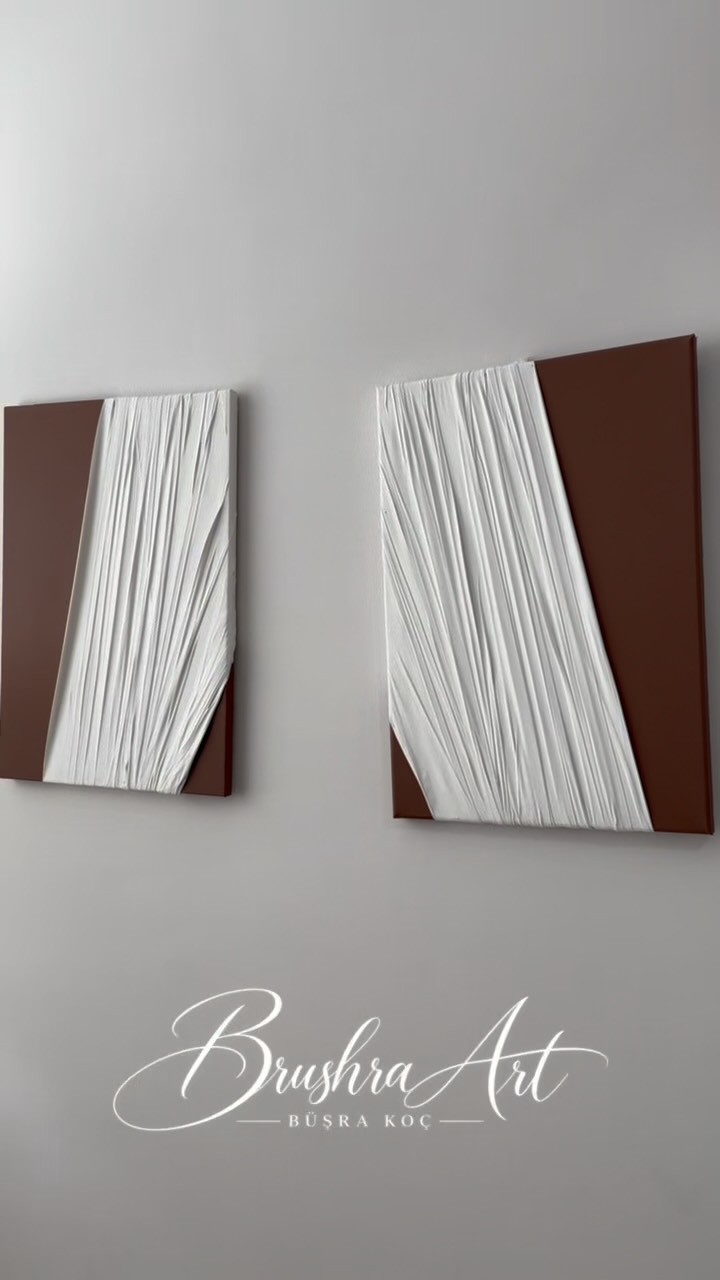 Çok tatlı ikili set 🫠✨ Kumaşın tuvaldeki asaleti çok farklı oluyor 😍 35x50 ikili set 💫 #reels #viral #tablo #dekorasyon #pinterest